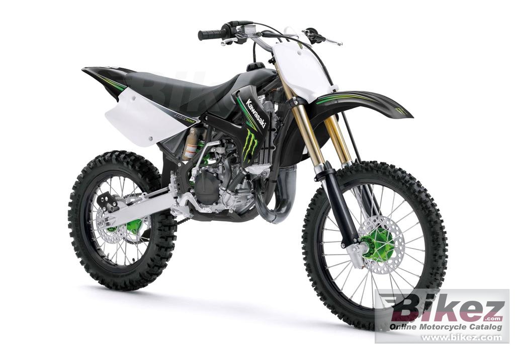 Big Kawasaki kx 100 monster energy picture and wallpaper from Bikez.com